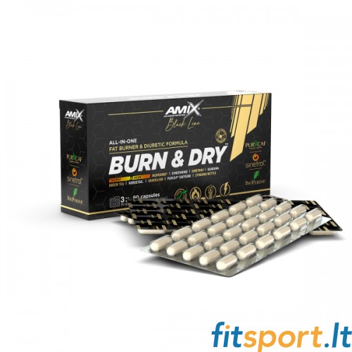 Amix Black Line Burn & Dry Blisteris 90 vāciņi. 